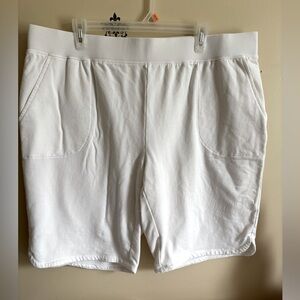 D&Co  Active shorts women’s plus size XL white from QVC